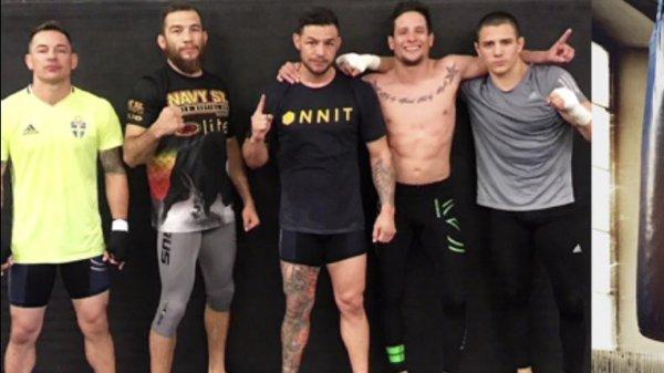 Steve Swanson, Juan Archuleta, Cub Swanson. Far right Aaron Pico