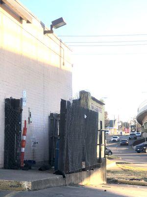 Left side of the store towards the back.