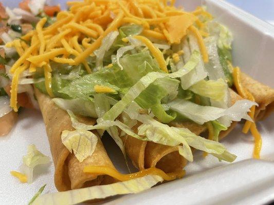 Thursday Special: 5 Rolled Tacos &soda