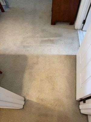 This is what it looks like after cleaning, black marks are from there machinery