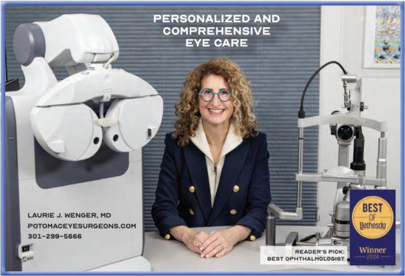 Dr. Wenger was voted Best of Bethesda: Ophthalmologist of the year for 2024!