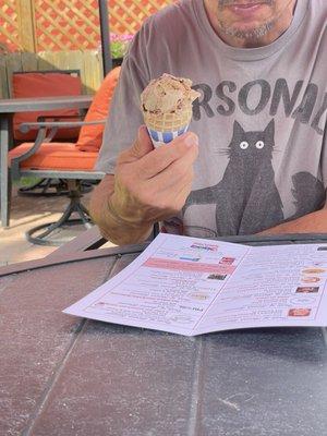 Lake Erie salt mine on waffle cone