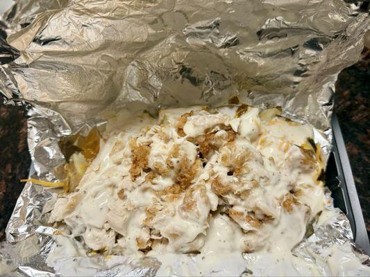 Fried chicken potato with ranch