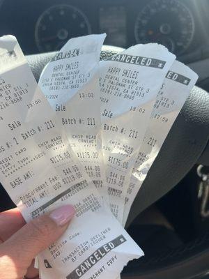 See how many times she processed the card, who does that!!