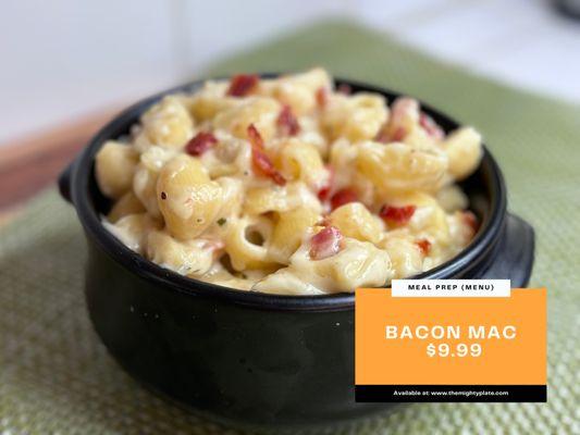 Creamy, cheesy macaroni tossed with smoky bacon and finished with a golden, crispy breadcrumb topping. Comfort food at its finest.