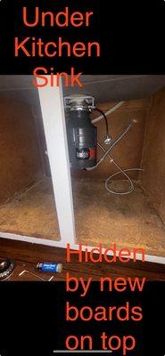 Mold growing that was hidden by placing new wood directly over it