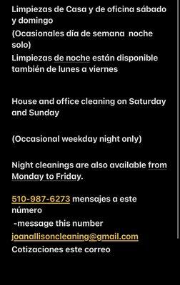 Joan and Allison Cleaning Service