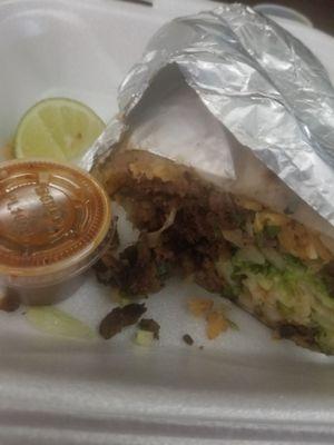 Steak burrito....Absolutely delicious