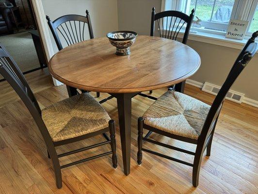 Chair seats caned by Sandy