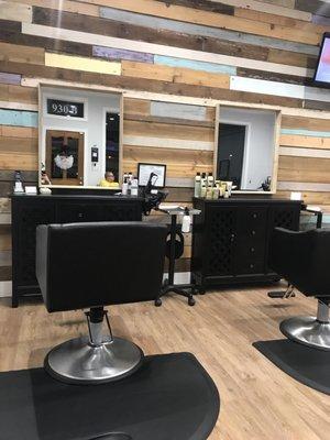 The adorable stations that the owner Brea, designed. I love the decor here!