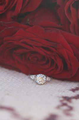 My engagement ring from the 1920s!