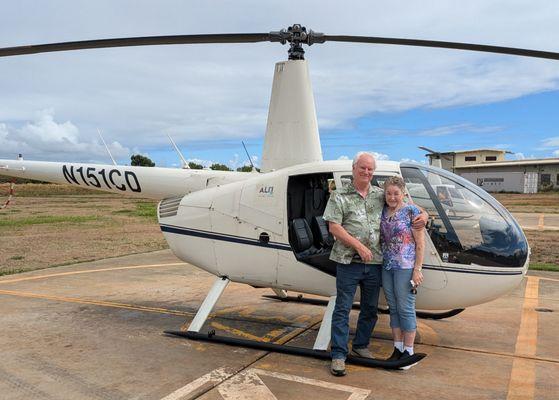 We really enjoyed our tour. Phillipe our pilot was great, very informative. Doors off is the way to go!