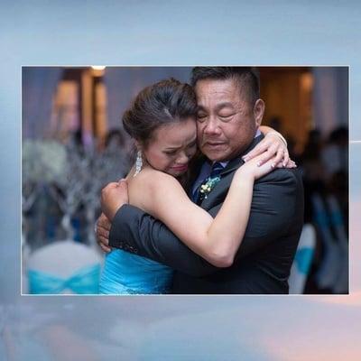 Perfect moment with my Dad during our father daughter song