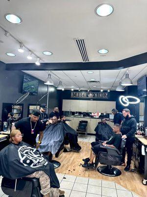 Barbers and customers