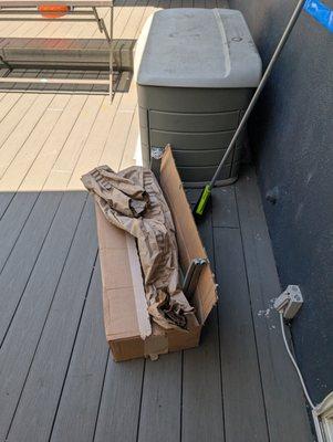 boxes for parts left behind