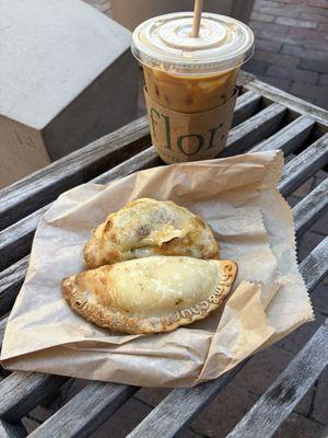 Latte and empanadas