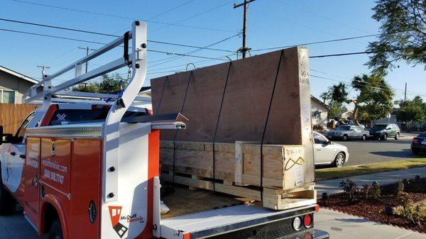 My Jeld Wen entry door that McDuff Daniels picked up from Ganahl Lumber