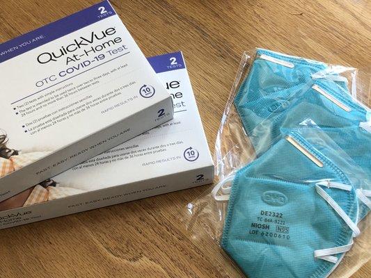 Each person can receive two boxes of two tests and 3 N95 masks.