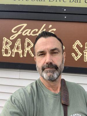 Me with my fresh classic barber cut courtesy of the main man Kevin Jack Patey 