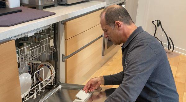 Kitchen Appliances Inspection - Dishwasher is Activated and Assessed by lead home inspector Haitham.