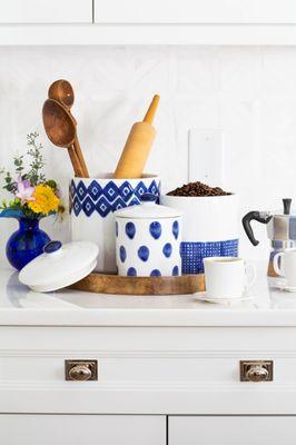Santorini canister set by Vietri