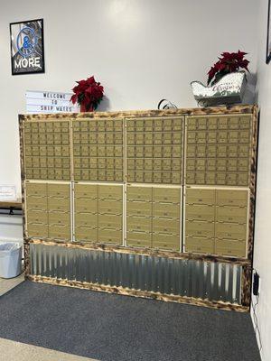 We offer private mailboxes which give you a physical address and we can accept and sign for larger packages when needed.