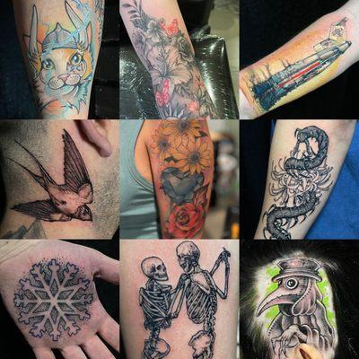 Various Tattoos by artist Ryan Glenn