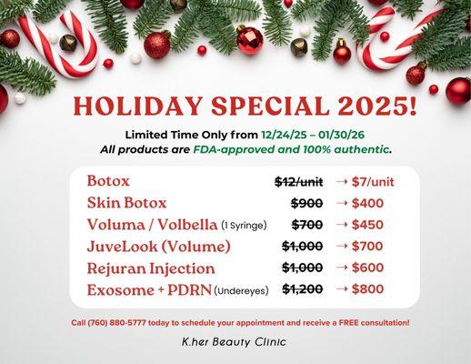 HOLIDAY SPECIAL 2025 -- STARTING DEC 24!