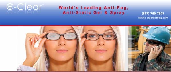 C-Clear Anti Fog is the BEST anti fog spray and gel for glasses, goggles, masks, and face shields.