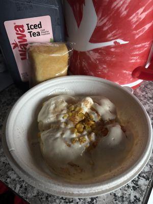 Corn bread & a half-empty bowl of potatoes cost me over $9 -- that is ridiculous!