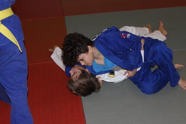 Kids Judo ground work training.
