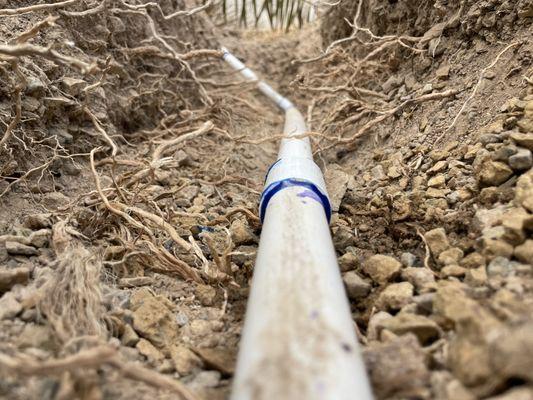 New sprinkler piping installed