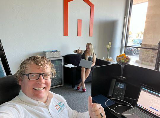 Brent and Andrea Morgan in their first weeks of business caring for Senior for Right at Home Gilbert