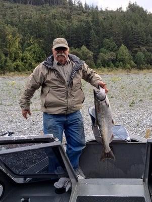14lb Chinook near the mouth of the Klamath River. Thanks Wally!