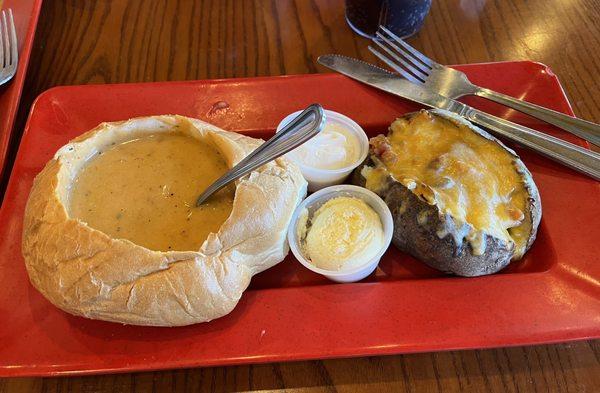 Pick two with crawfish bisque