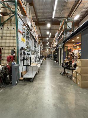 Inside the store as well as display board helping customers find what they need to better their home