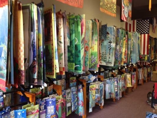 Hundreds of current seasonal & special interest flags