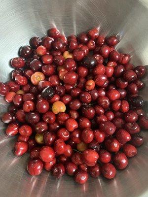 The batch that my mom picked about over 2 lbs.