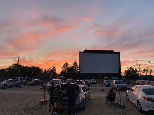 Beautiful sunset pre-show.