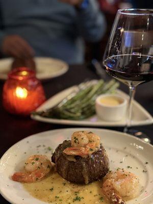 Filet mignon with jumbo shrimp