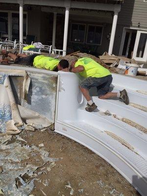 New Inground stairs install/Liner replacement
