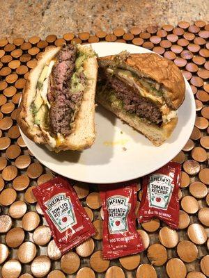 Breakfast Burger cooked Medium Well