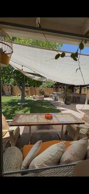 After removing hard water stains and debris my client is now happy with her crystal clear view of the backyard!