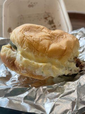 Fried chicken, dill pickles, and honey mustard