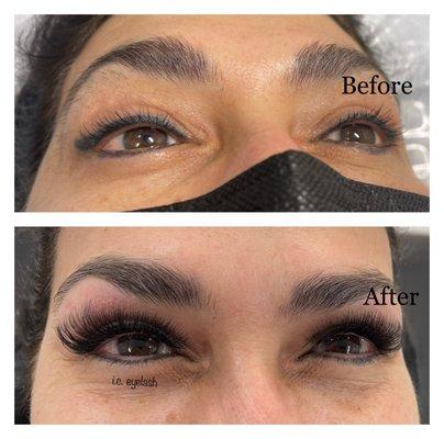 Featherweight volume eyelash extensions