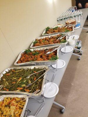 Buffet setup