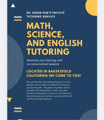 Dr Edwin Kim's Private Tutoring Service