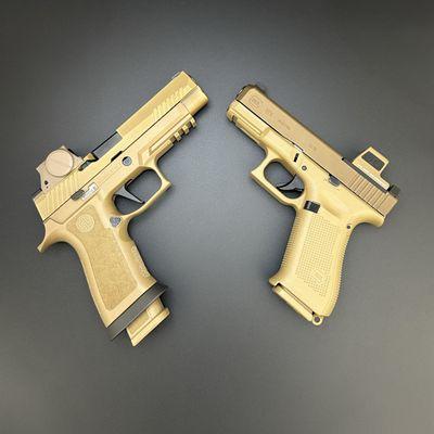Sig Sauer M17X and Glock 19x