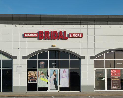 Maria's Bridal & More storefront.