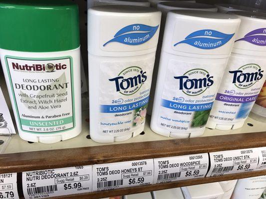 Aluminum free deodorant